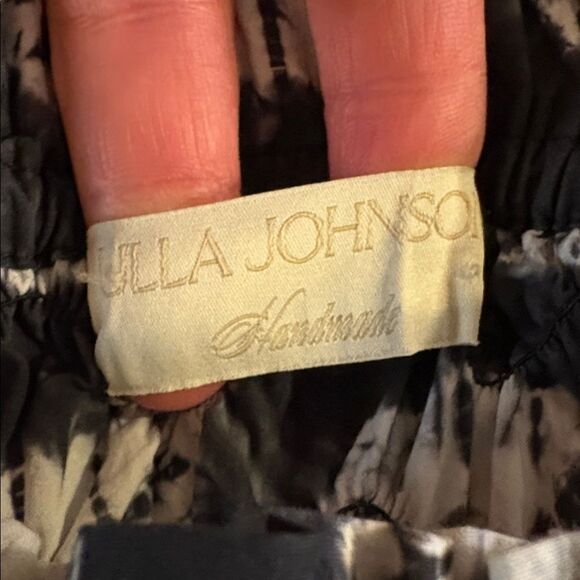 ULLA JOHNSON Akshara Hand Dyed Diamond Shibori Midi Dress - Picture 9 of 10